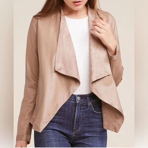 BB Dakota | Teagan reversible faux leather suede jacket Womens size S open front